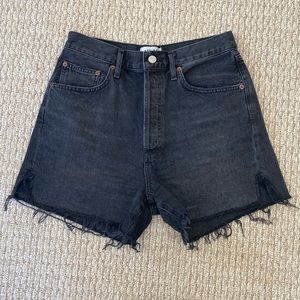 Agolde Dee Black Denim Shorts | Size 28
